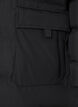 Puffer coat with hood and pockets, Black, Packshot image number 3