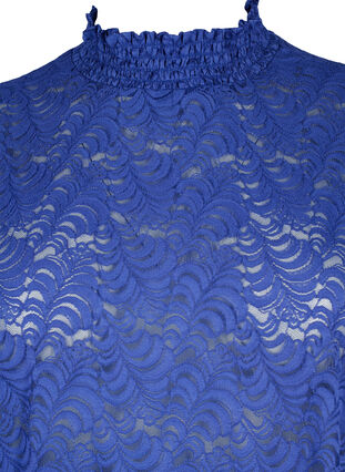 Long-sleeved lace blouse with smock, Deep Ultramarine, Packshot image number 2