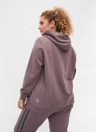 Hoodie with a text print, Iron, Model image number 1