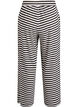 Striped pyjama trousers with a high waist and wide legs, Black, Packshot image number 1