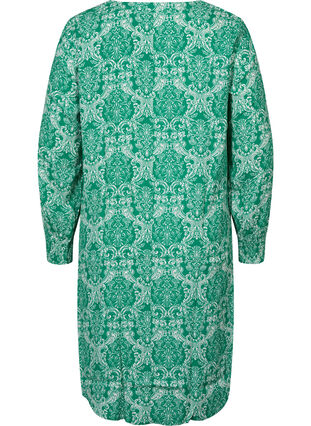 Printed viscose dress, Jolly Green Oriental, Packshot image number 1