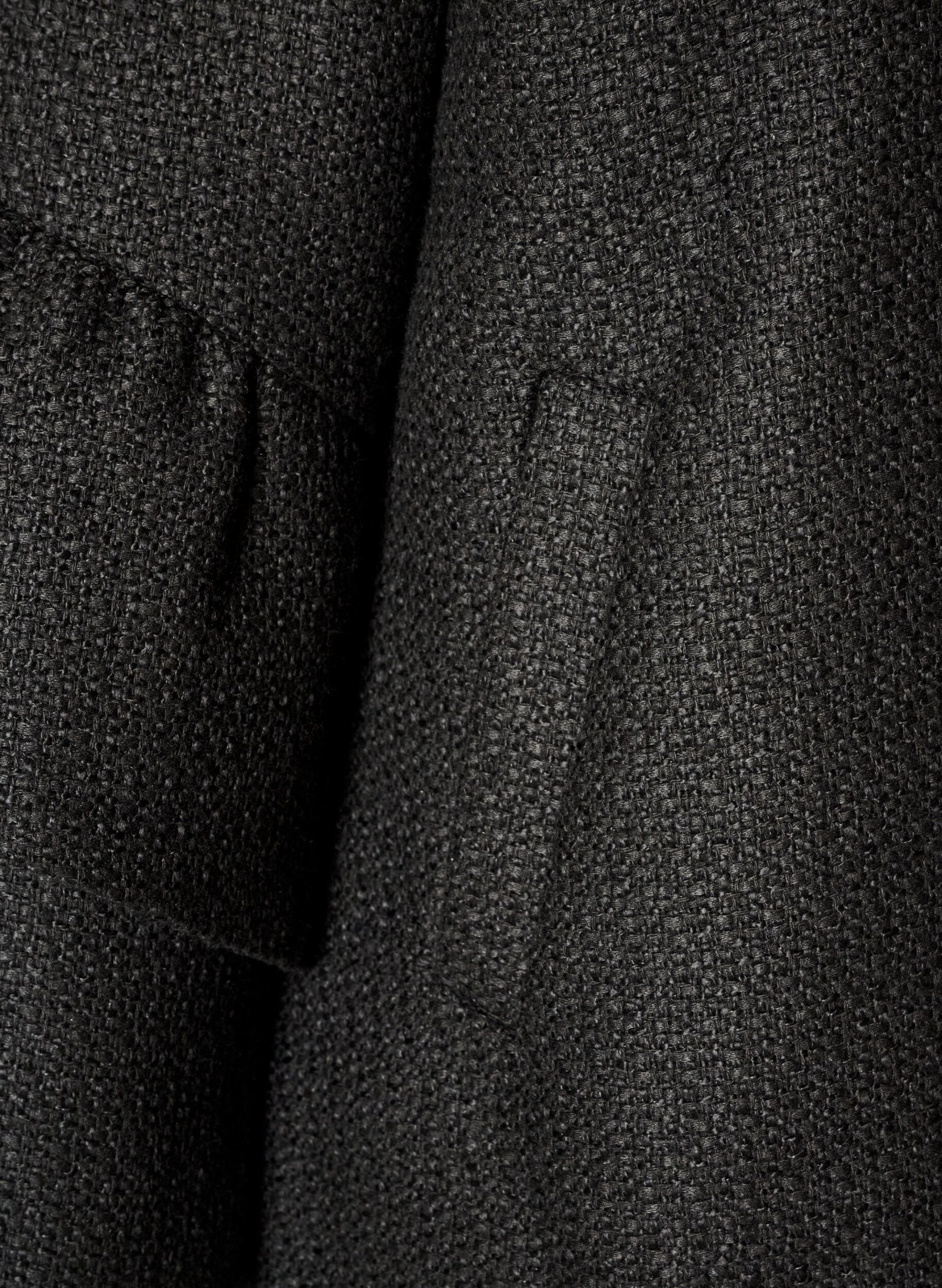 ZizzifashionBoucl&eacute; jacket with ruffle details, Black, Packshot image number 3