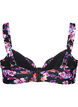 Underwire bikini bra with pattern, Purple, Packshot image number 1
