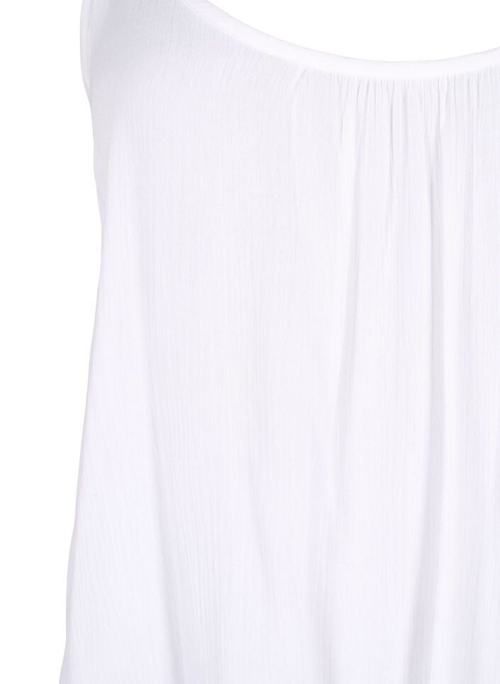 Strap top in viscose, White, Packshot image number 2