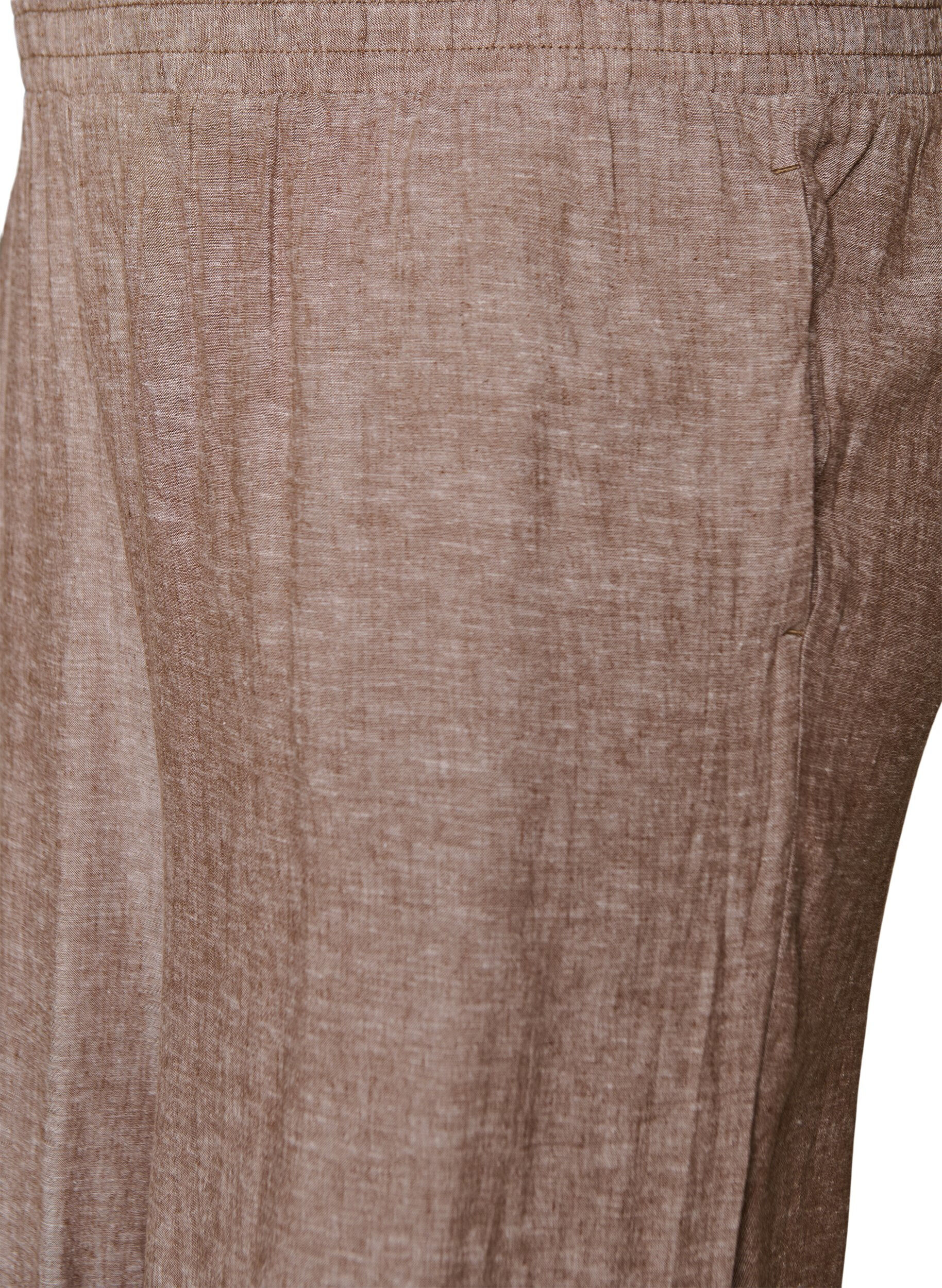ZizzifashionWide-leg linen and viscose trousers, Brown, Packshot image number 2