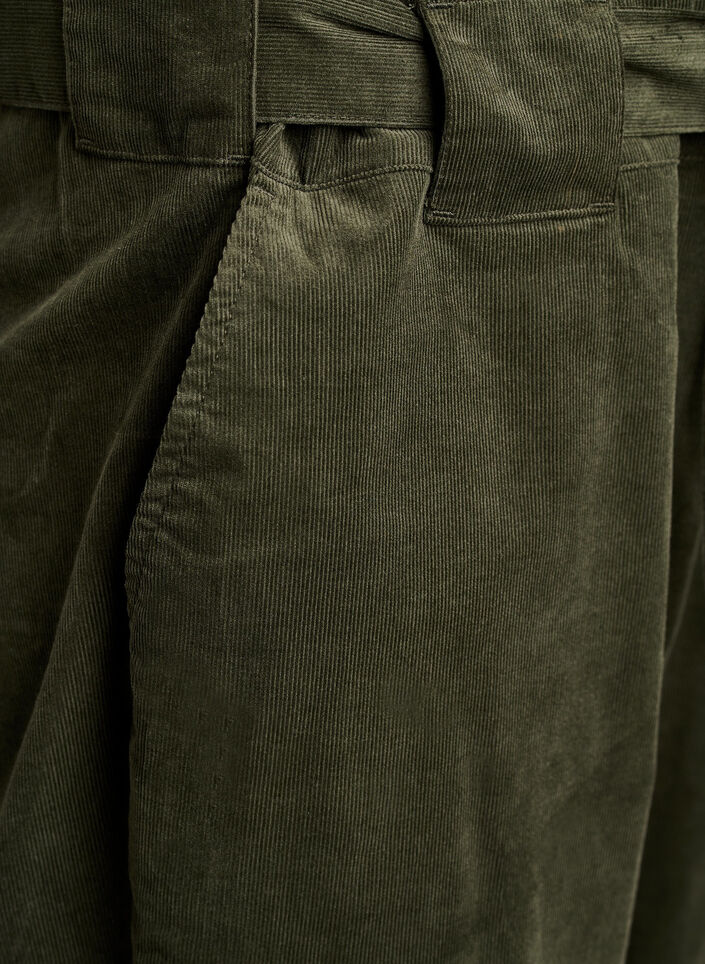 Corduroy jumpsuit with straight legs, Green, Packshot image number 3