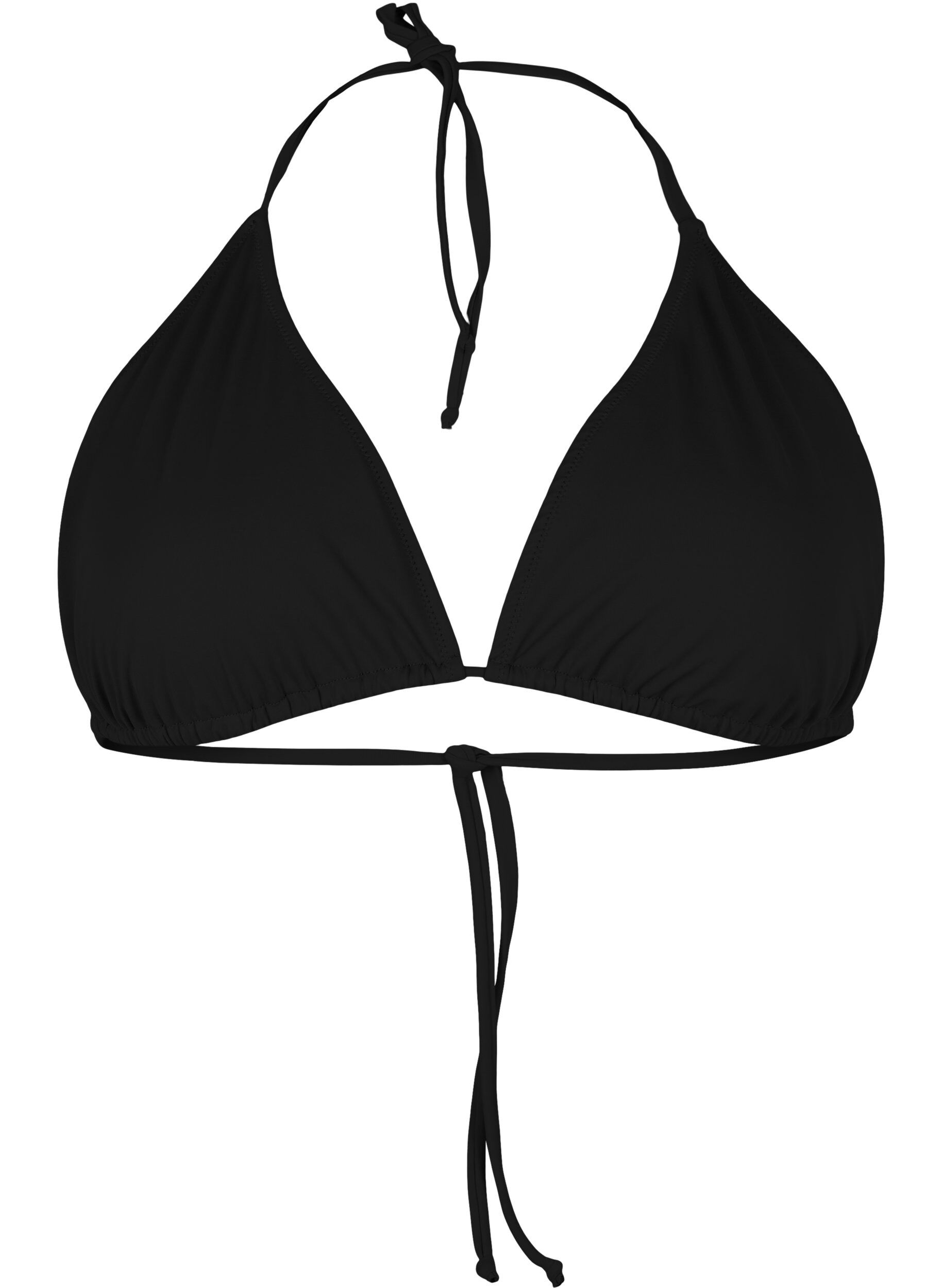 Zizzifashion Triangle bikini bra, Black, Packshot image number 0