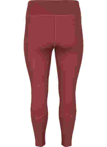 Solid-coloured gym leggings, Sable, Packshot image number 1