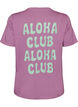Organic cotton T-shirt with back print, Rose, Packshot image number 1