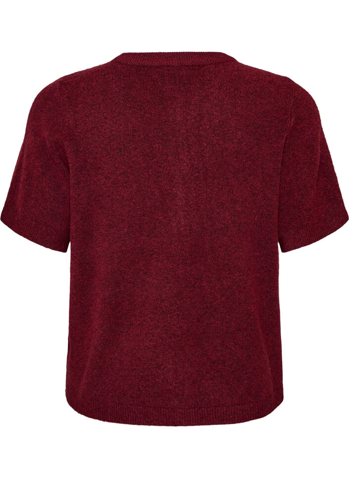 Knit cardigan with short sleeves, Red, Packshot image number 1