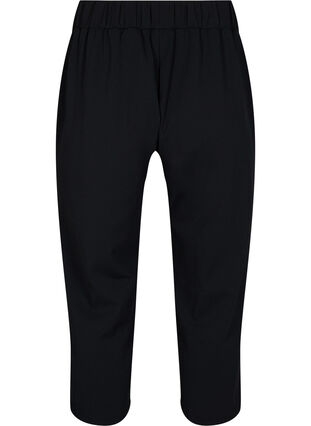 Ankle length trousers with loose fit, Black, Packshot image number 1
