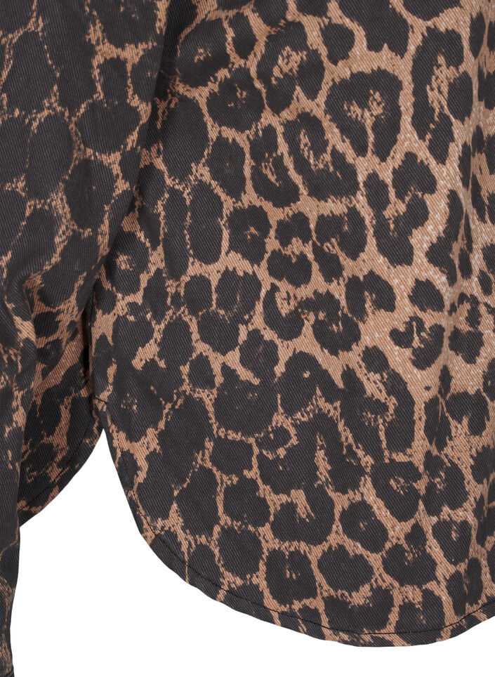 Canvas jacket with leopard print, Leo AOP, Packshot image number 3