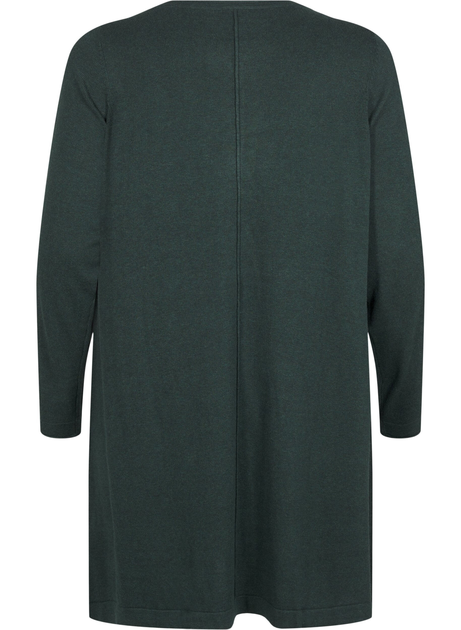 ZizzifashionKnitted dress in cotton-viscose blend, Green, Packshot image number 1