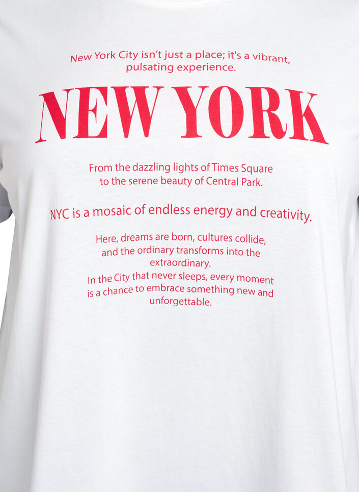 Basic cotton T-shirt with round neck, White, Packshot image number 2