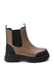 Wide fit - Croco Chelsea boot in leather, Pine Bark, Packshot image number 0