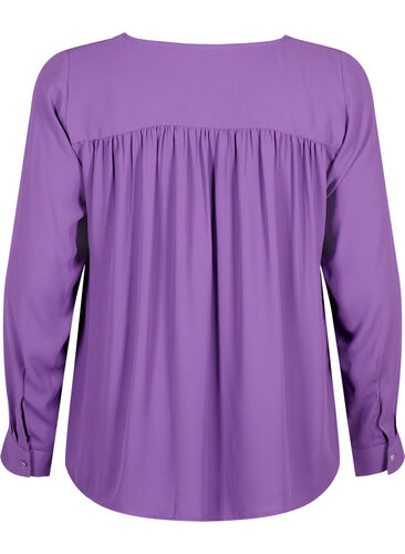 Long sleeve blouse with wrinkles on the back, Pansy, Packshot image number 1