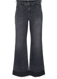 Wide fit high-waisted jeans