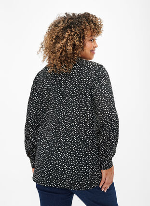 FLASH - Shirt with dots, Black White Dot, Model image number 1
