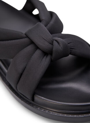 Wide fit sandal with knot detail, Black, Packshot image number 3