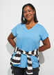 Loose training t-shirt with v-neck, Light Blue, Model image number 0