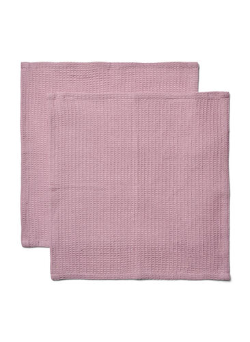 2-pack cotton dish cloth, Deauville Mauve, Packshot image number 0