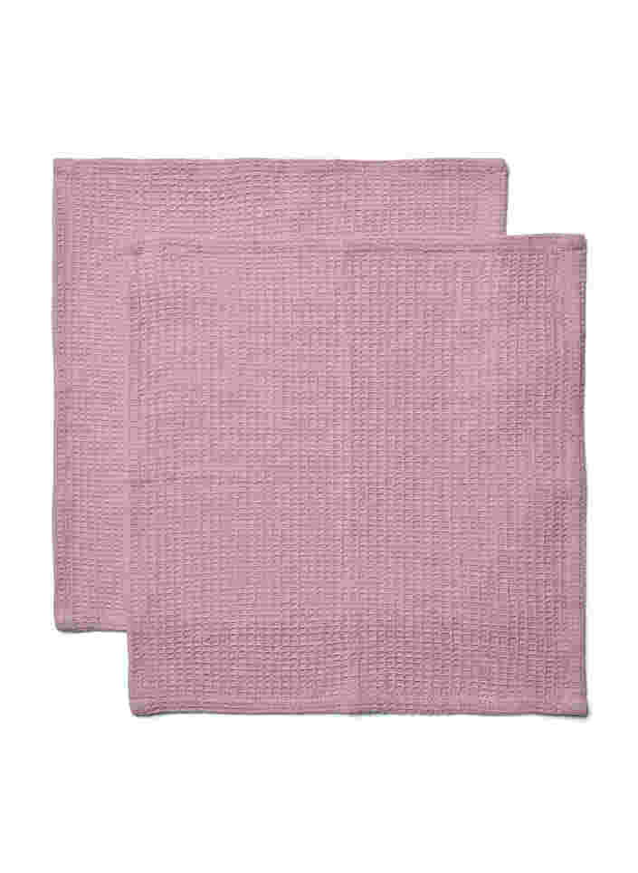 2-pack cotton dish cloth, Deauville Mauve, Packshot image number 0