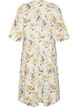 Midi dress in linen and viscose with 1/2 sleeves, White, Packshot image number 1
