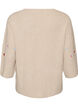 Knitted blouse with hearts and 3/4 sleeves, Beige, Packshot image number 1