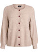 Cardigan with heart-shaped buttons, Beige, Packshot image number 0