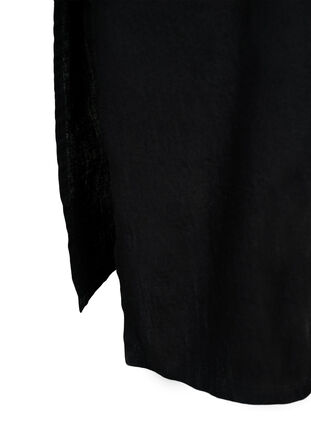 Long shirt dress with 3/4 sleeves, Black, Packshot image number 3