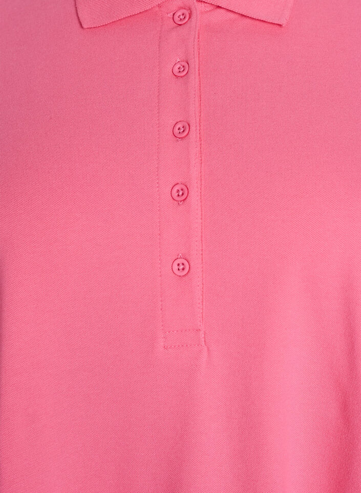 Short A-line polo dress, Pink, Packshot image number 2