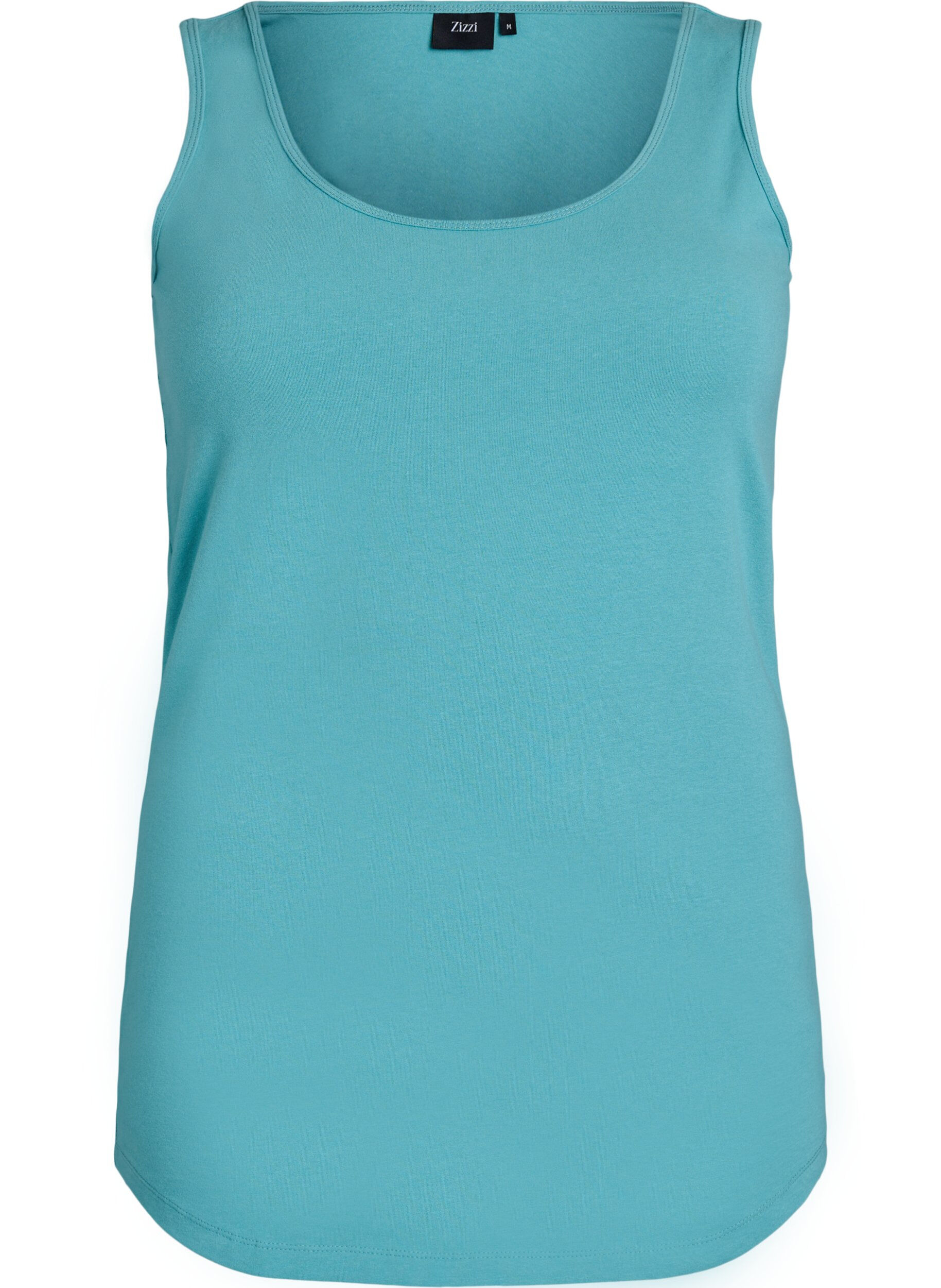 Solid color basic top in cotton