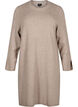 Knitted dress with a round neck and slit, Desert Taupe Mel., Packshot image number 0