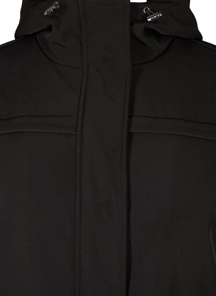Water-repellent softshell jacket with quilted lining, Black, Packshot image number 2