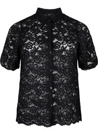 Lace shirt with short sleeves