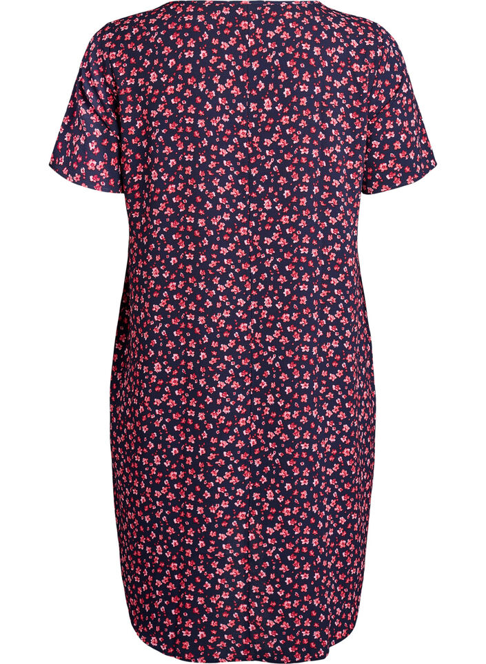 Dress with print and short sleeves, Blue, Packshot image number 1