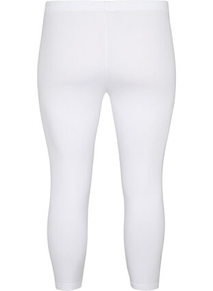 Basic 3/4-length viscose leggings, Bright White, Packshot image number 1