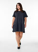 Short A-line dress with a washed look, Dark Grey, Model image number 1