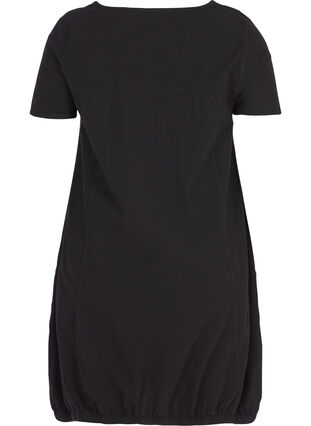 Short-sleeved cotton dress, Black, Packshot image number 1