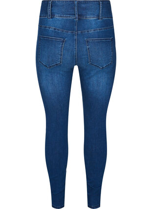 Super slim Bea jeans with extra high waist, Blue denim, Packshot image number 1