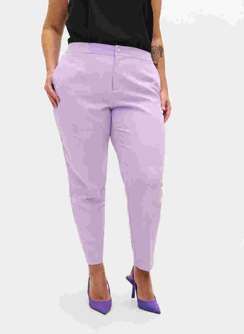 Cropped trousers with pockets, Orchid Bloom, Model image number 2