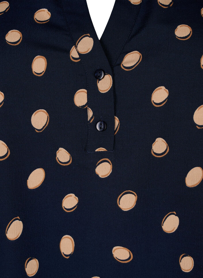 FLASH - Long sleeve blouse with print, Blue Double Dot, Packshot image number 2