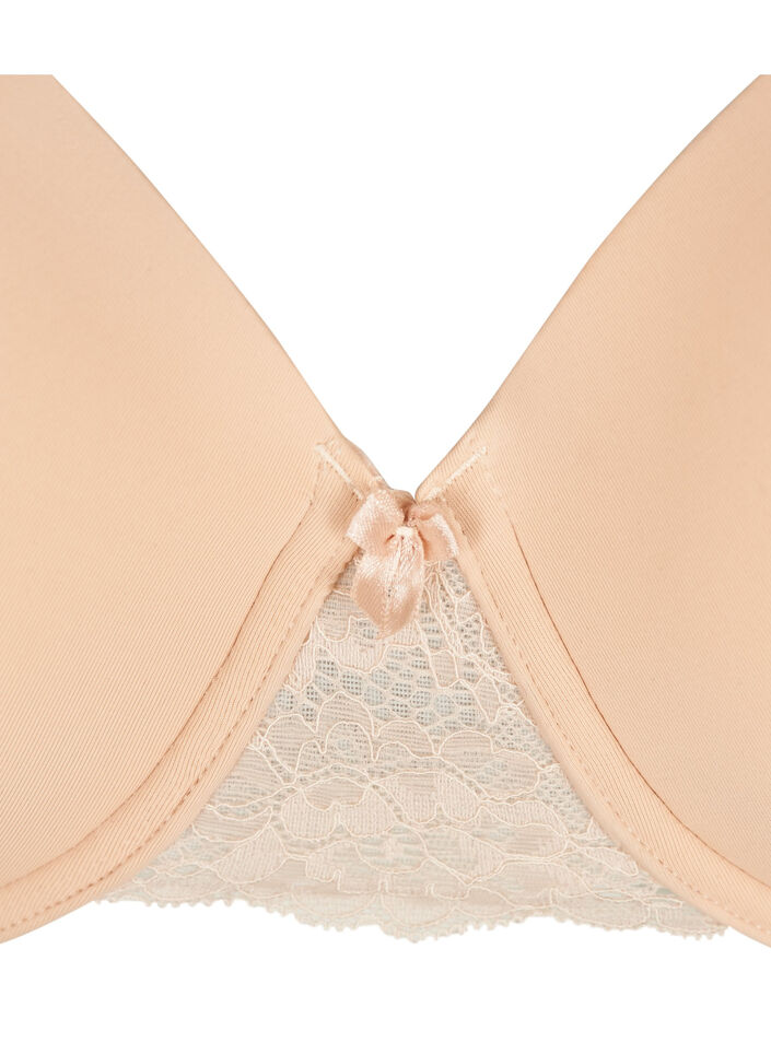 Molded bra with mesh, Beige, Packshot image number 2