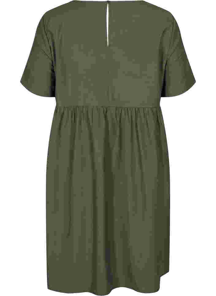 Short-sleeved A-line tunic, Thyme, Packshot image number 1