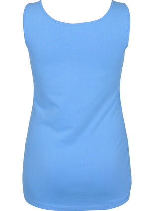 Solid color basic top in cotton, Ultramarine, Packshot image number 1