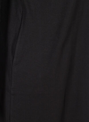 Cotton dress with 3/4 sleeves and pockets, Black, Packshot image number 3