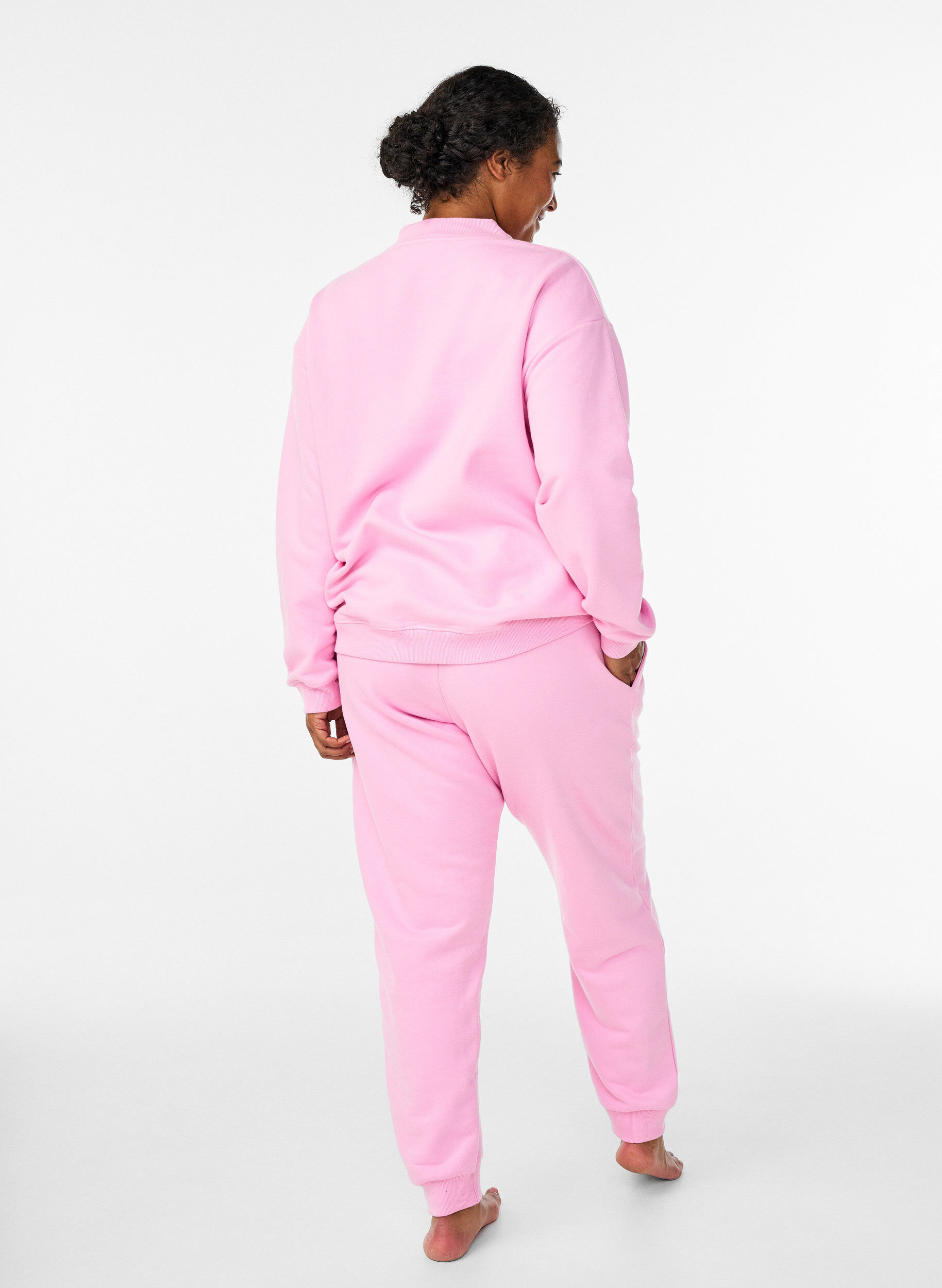Zizzifashion High-waisted joggers, Pink, Model image number 1
