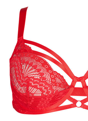 Lace bra with strings and underwire, Salsa, Packshot image number 2