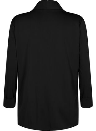 Open blazer with 3/4 sleeves, Black, Packshot image number 1