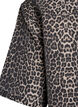 Denim shirt with leopard print and short sleeves, Brown, Packshot image number 3